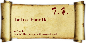 Theiss Henrik névjegykártya